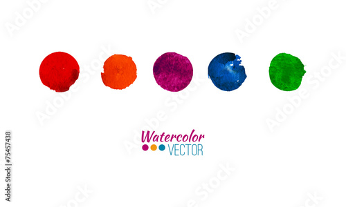 Vector watercolor hand painted palette