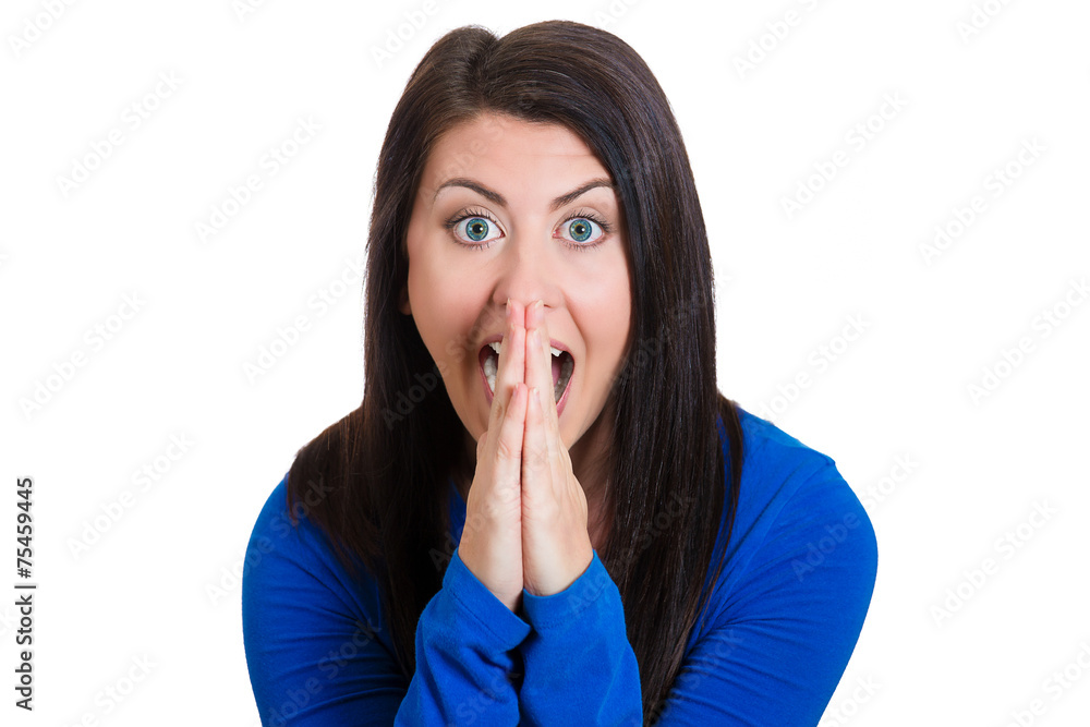 Surprise astonished woman. Portrait woman looking surprised Surprise astonished woman. Portrait woman looking surprised