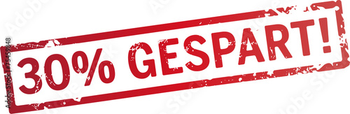 stempel 30% gespart