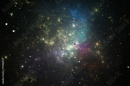 Fototapeta Naklejka Na Ścianę i Meble -  Image of stars and nebula clouds in deep space
