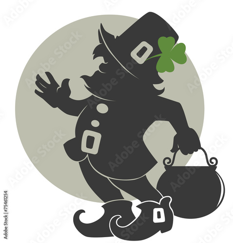 cute leprechaun silhouette for your St. Patrick's day