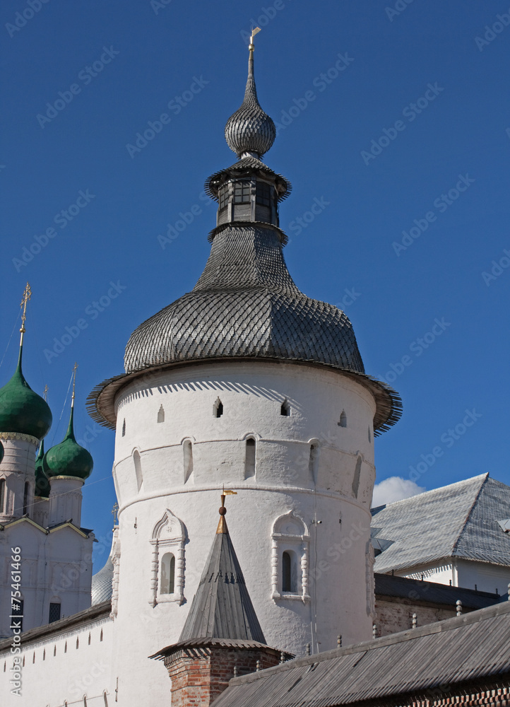 Tower in Rostov Kremlin, Russia 