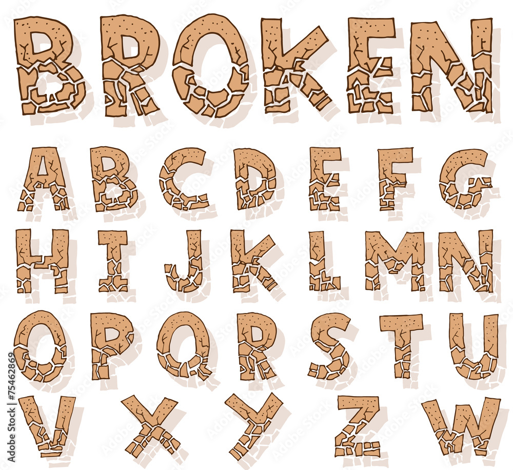 Naklejka premium Hand drawn alphabet. vector
