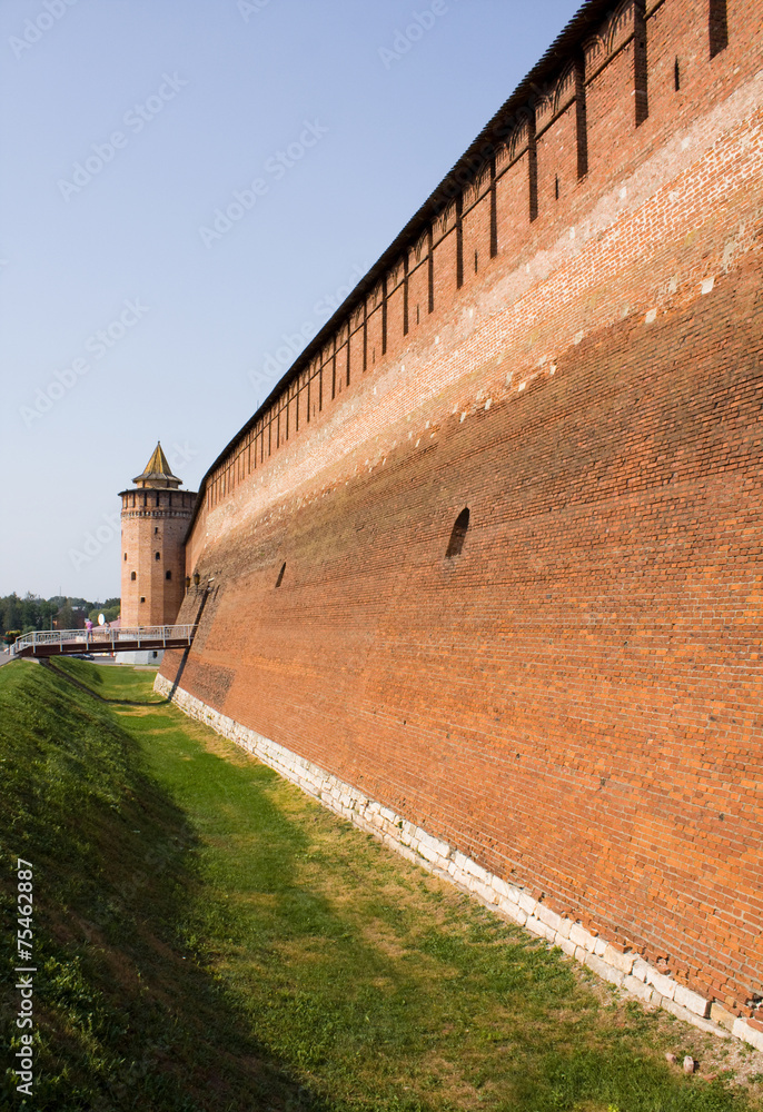 Fortress wall in Kolomna, Russia
