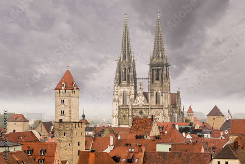 Regensburg medieval town Germany