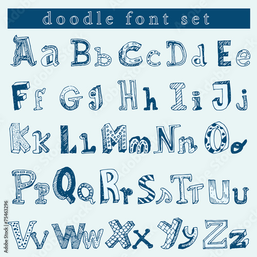 font doodle, vector