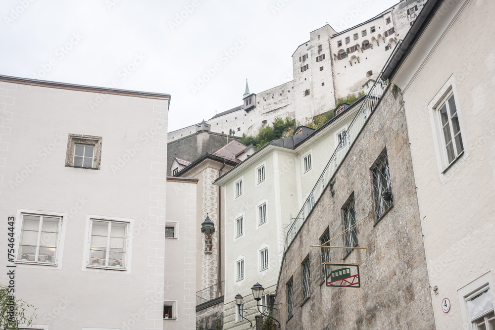 SALZBURG, AUSTRIA : The fortress Hohensalzburg on July 20, 2015 in Salzburg, Austria
