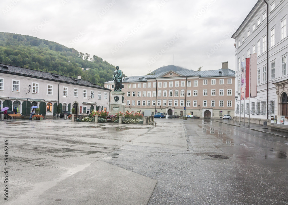 SALZBURG, AUSTRIA in rainy day 20.06.2015