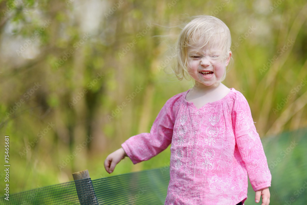 Adorable toddler girl on beautiful summer day Adorable toddler girl on beautiful summer day