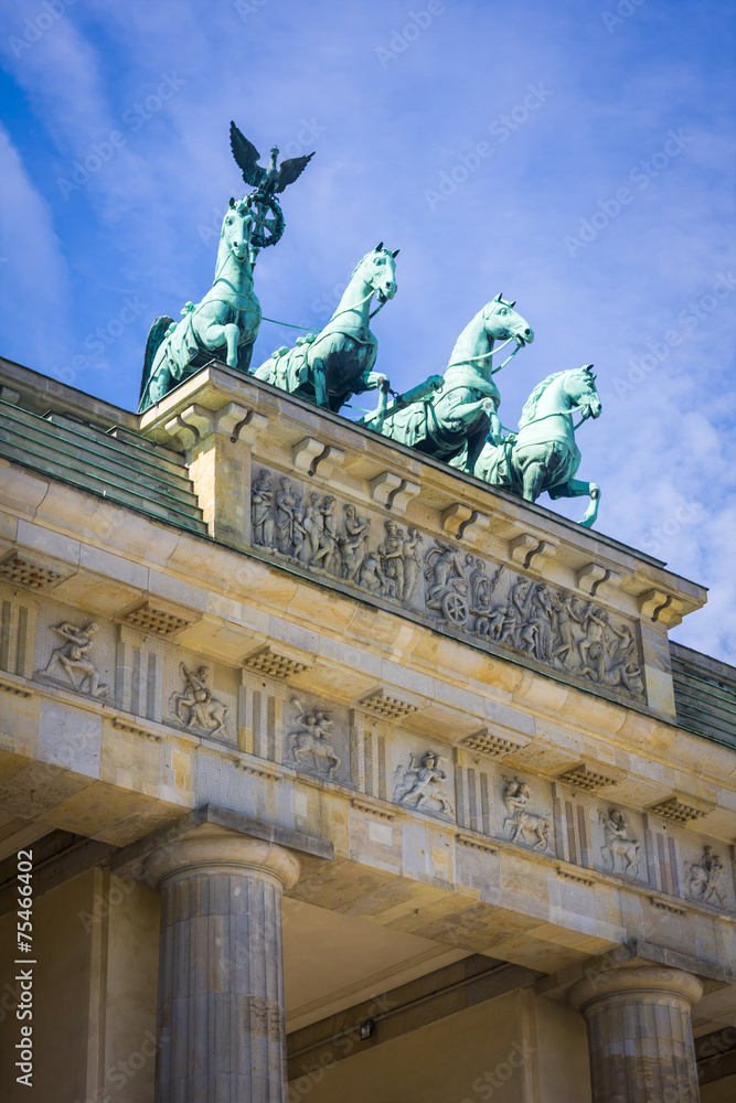 Naklejka premium Brandenburger Tor (Brandenburg Gates) in Berlin, Germany - close-up