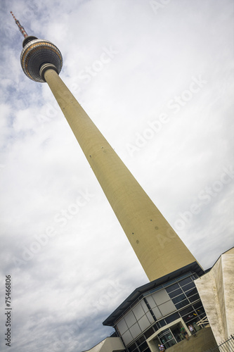 The TV Tower located on the Alexanderplatz in Berlin, Germany photo