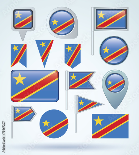 Free Download Flag set of Democratic Republic of the Congo, - GFXLoad