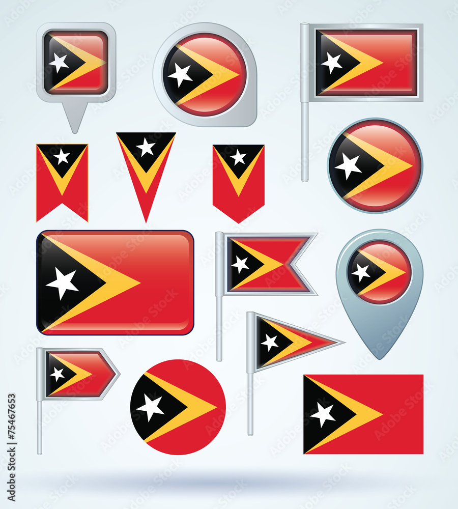 Flag of East Timor, vector illustration Flag of East Timor, vector illustration