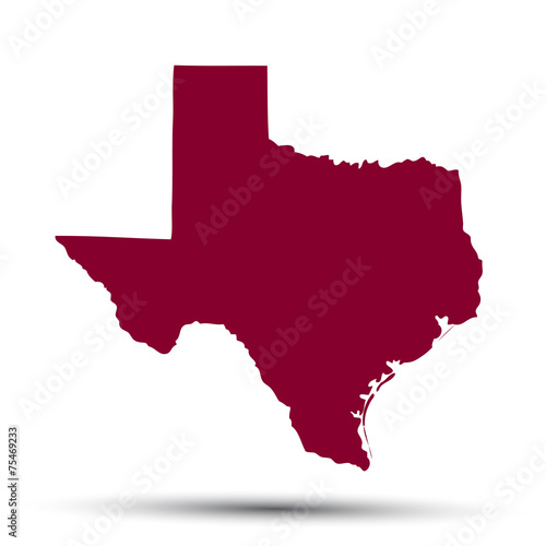 Map of the U.S. state of Texas
