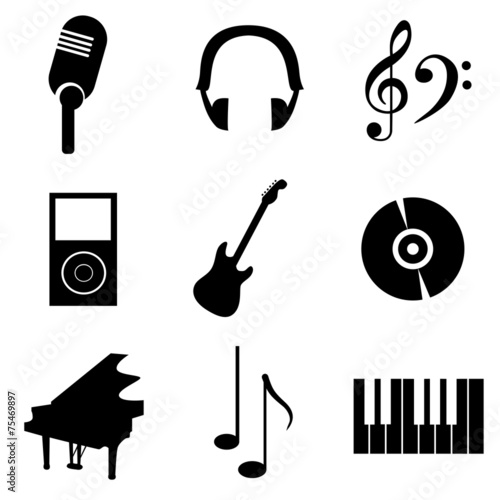 icons music black