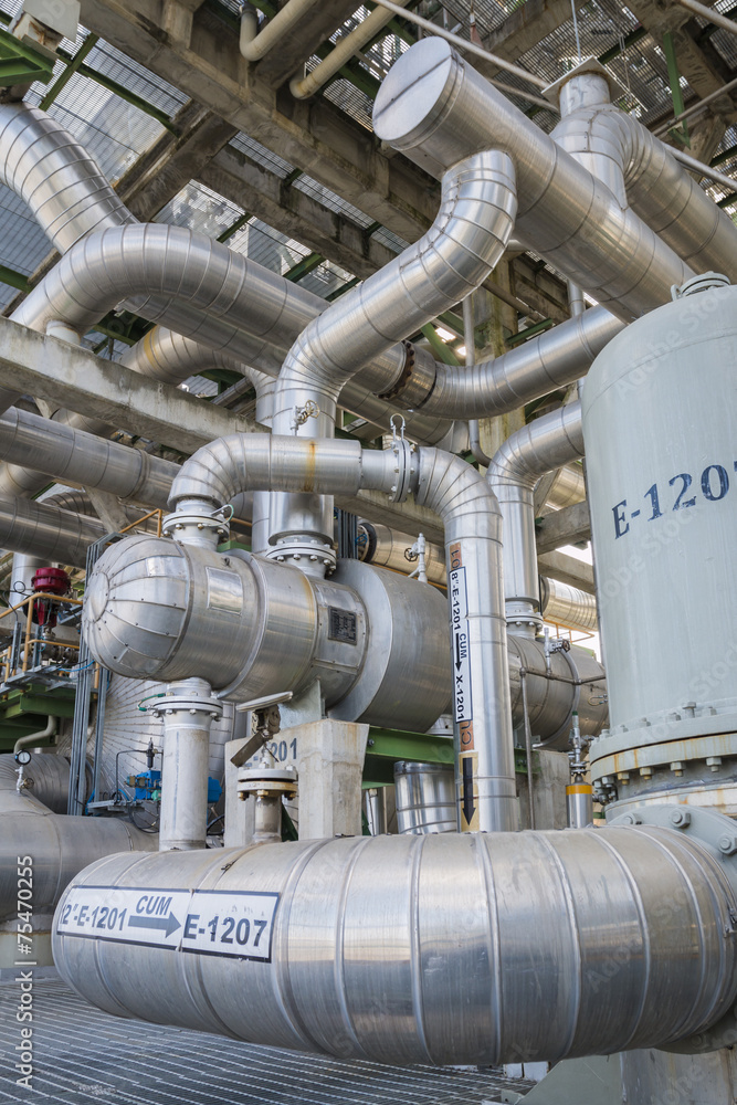 Obraz premium Heat exchanger with pipeline