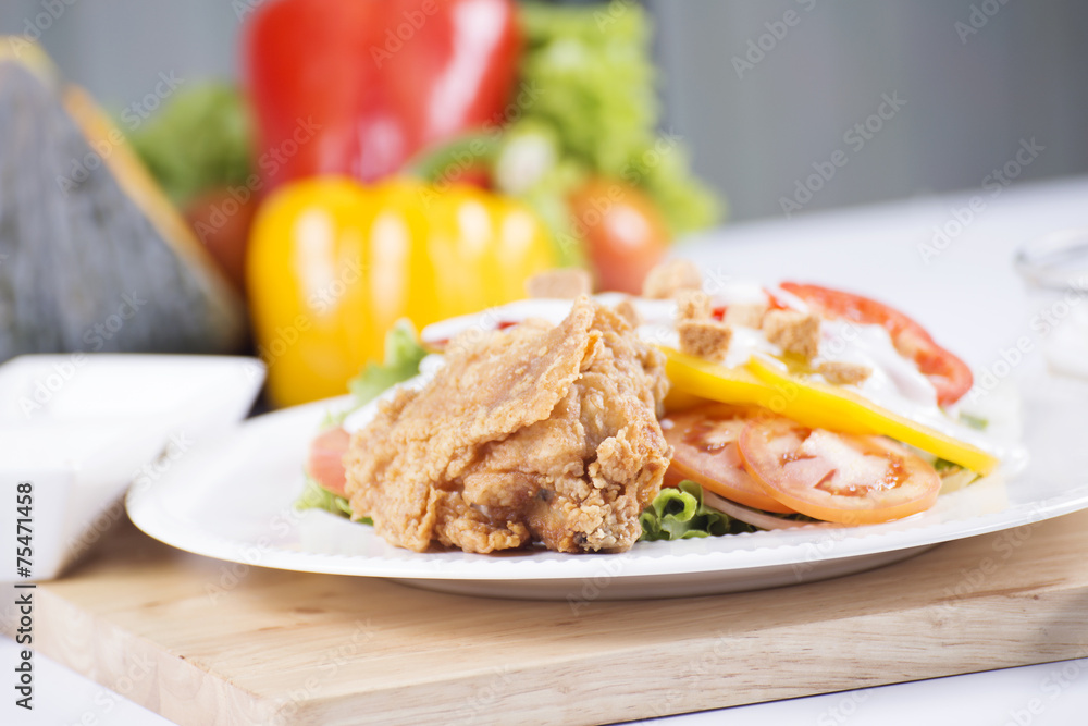 Fried Chicken salad
