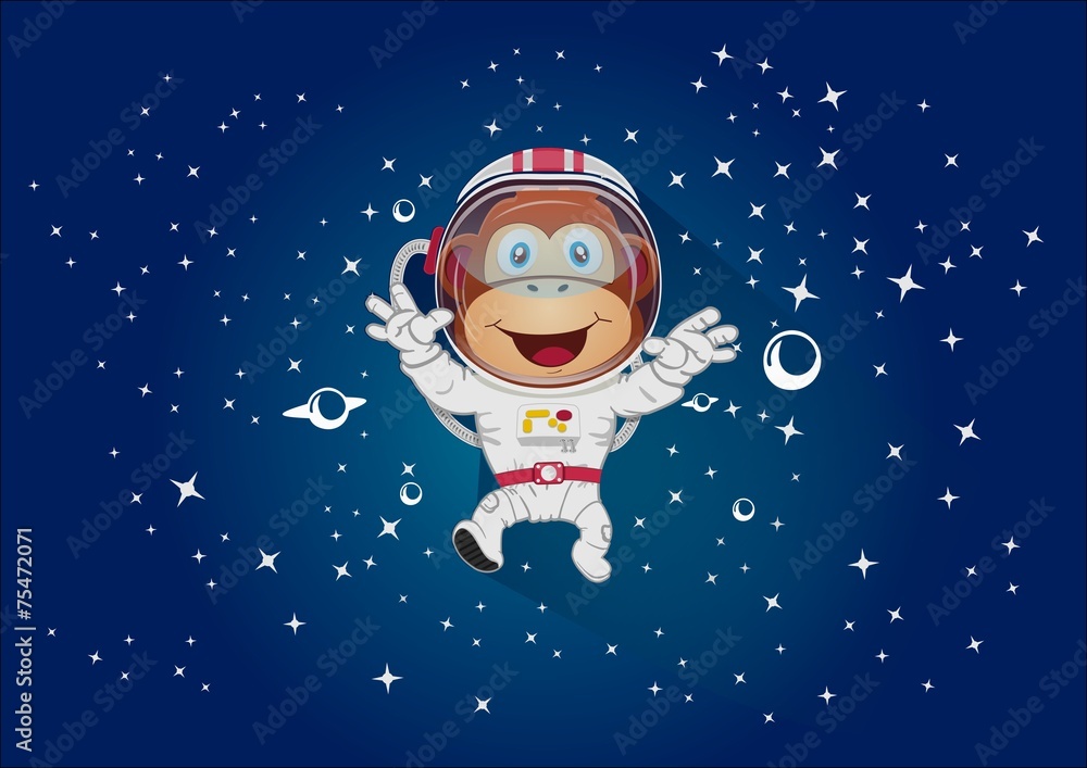 Fototapeta premium Monkey mascot space
