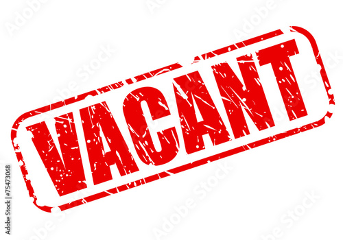 Vacant red stamp text