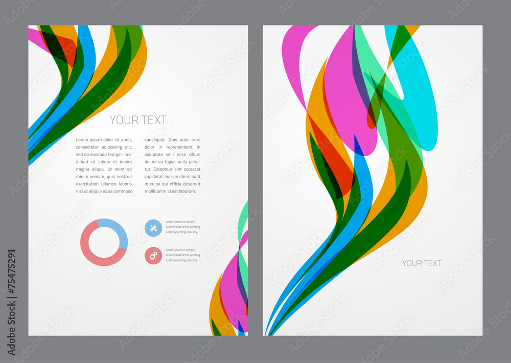 Abstract modern bright multicolored flyer. Abstract modern bright multicolored flyer.