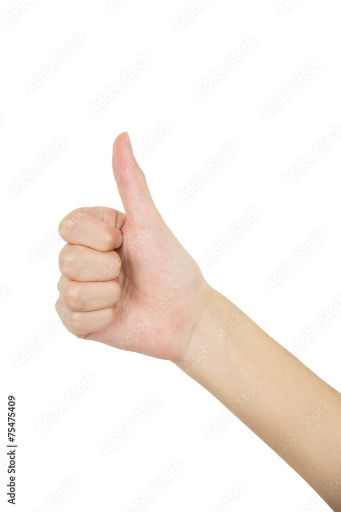 hand sign isolated on white background hand sign isolated on white background