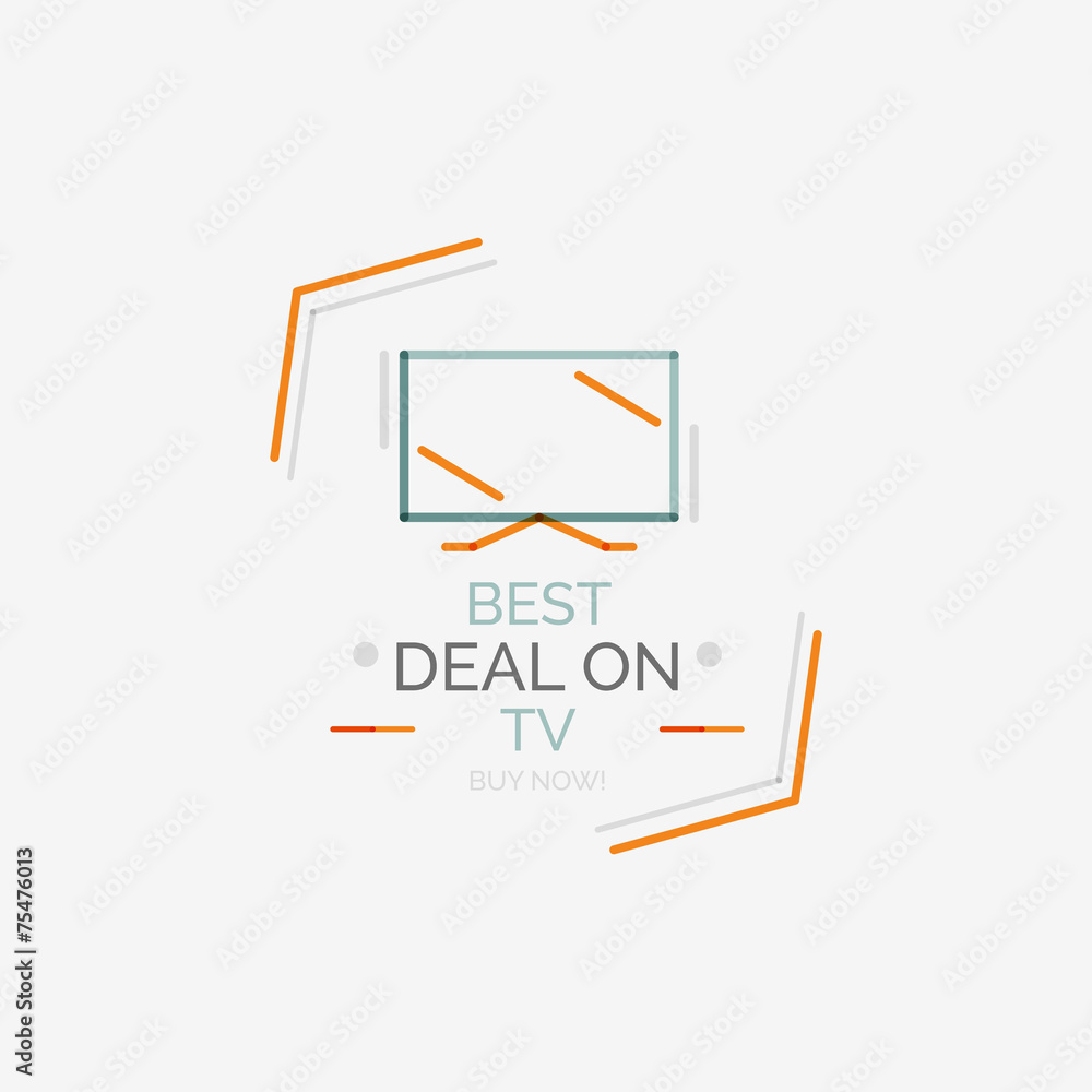 Minimal line design shopping stamps Minimal line design shopping stamps