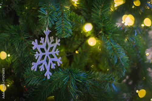 Christmas Tree Decorations with Bokeh