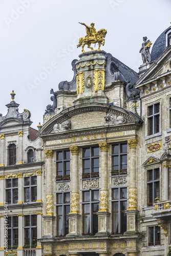 Guildhalls on Grand Place in Brussels, Belgium.