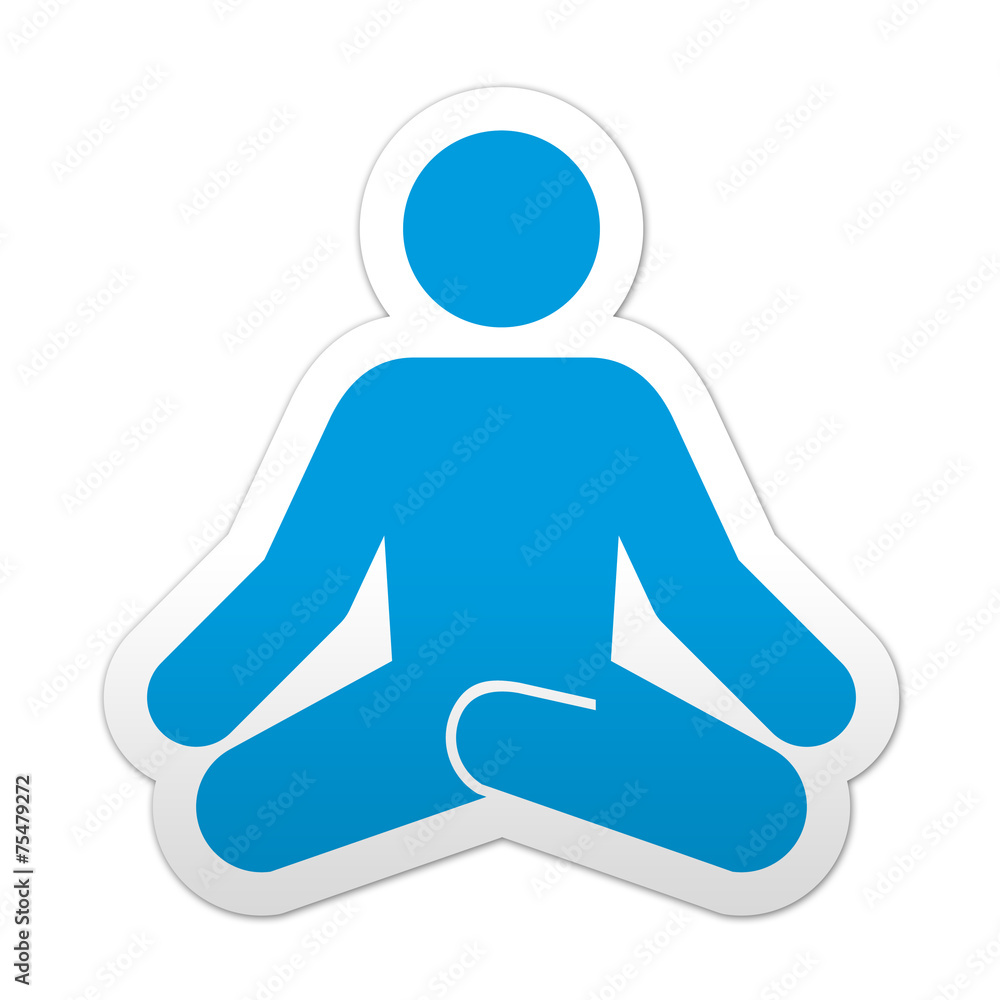 Pegatina simbolo yoga Stock Illustration