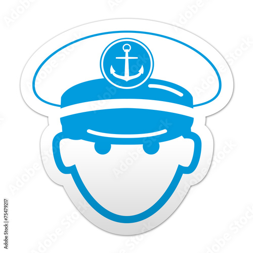 Pegatina simbolo capitan de barco photo