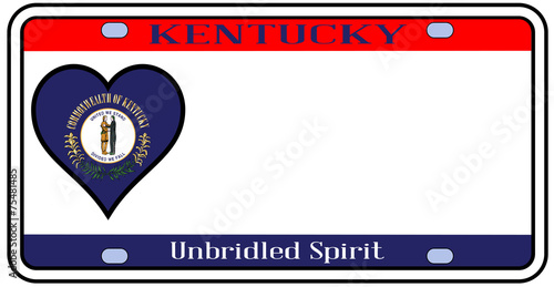 Kentucky State License Plate