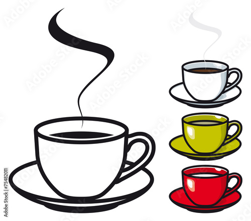 Cup of coffee, tea & milk