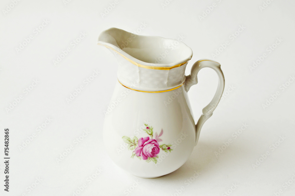 Small milk jug of porcelain