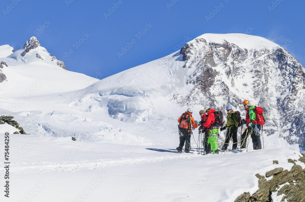 Orientierungspause beim Aufstieg Orientierungspause beim Aufstieg