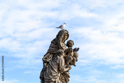 Saint statues sculptures of the Charles bridge