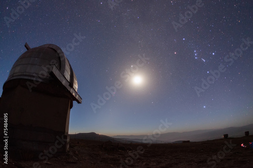 Astronomical observatory under the stars