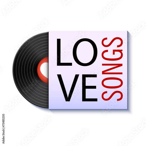 Retro vinyl records.