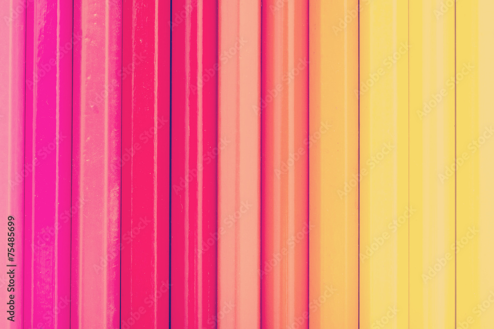 Obraz premium Retro Photo Of Coloring Pencils Close Up Abstract