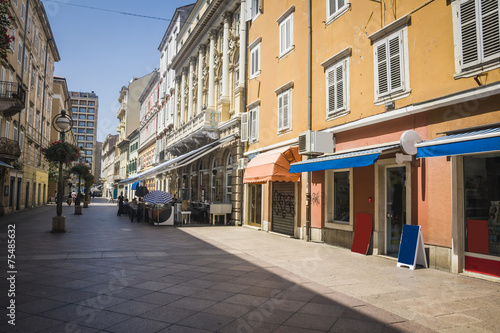 Square in the Downtown of Rijeka in Croatia © anilah