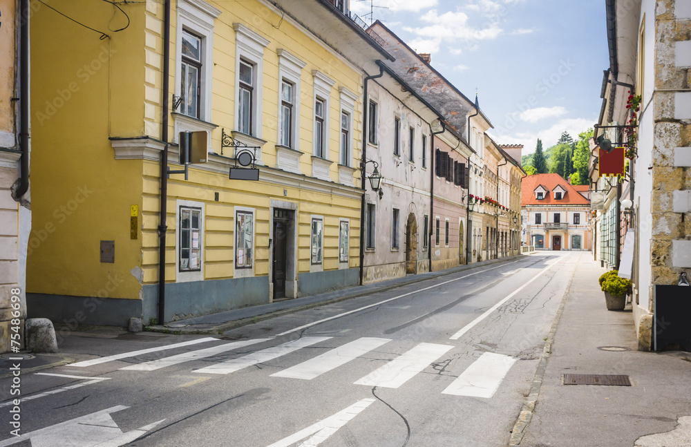 street in Kamnik city, Slovenia
