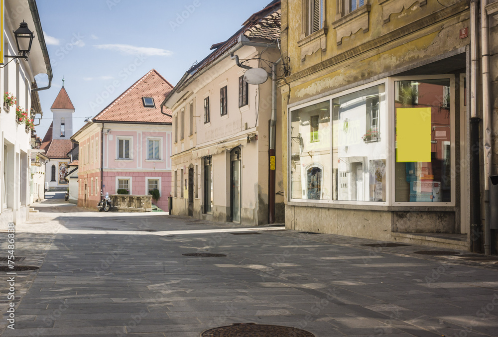 Main street in Kranj, Slovenia
