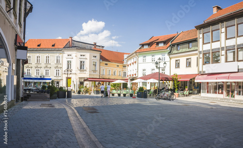 Main street in Kranj, Slovenia 