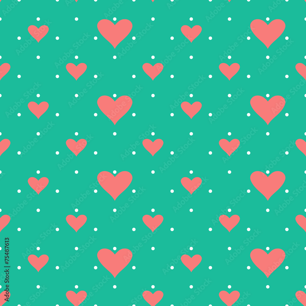 seamless pattern small dots, hearts seamless pattern small dots, hearts