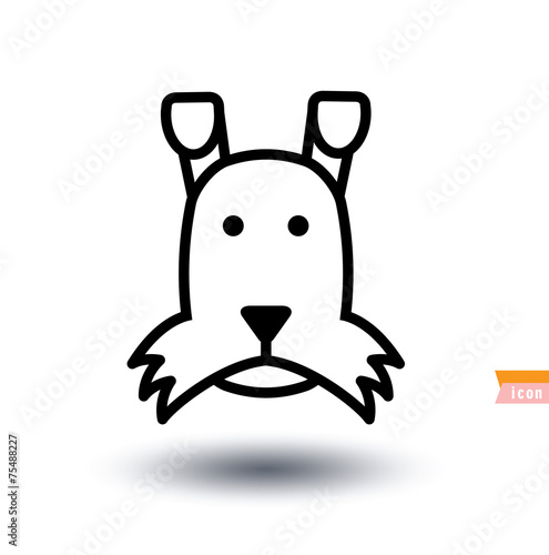dog icon - vector illustration.