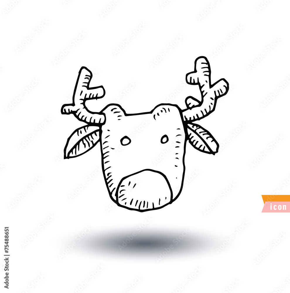 reindeer, vector illustration. reindeer, vector illustration.
