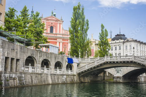 bridge of sighs city in Ljubliana, Sloveia