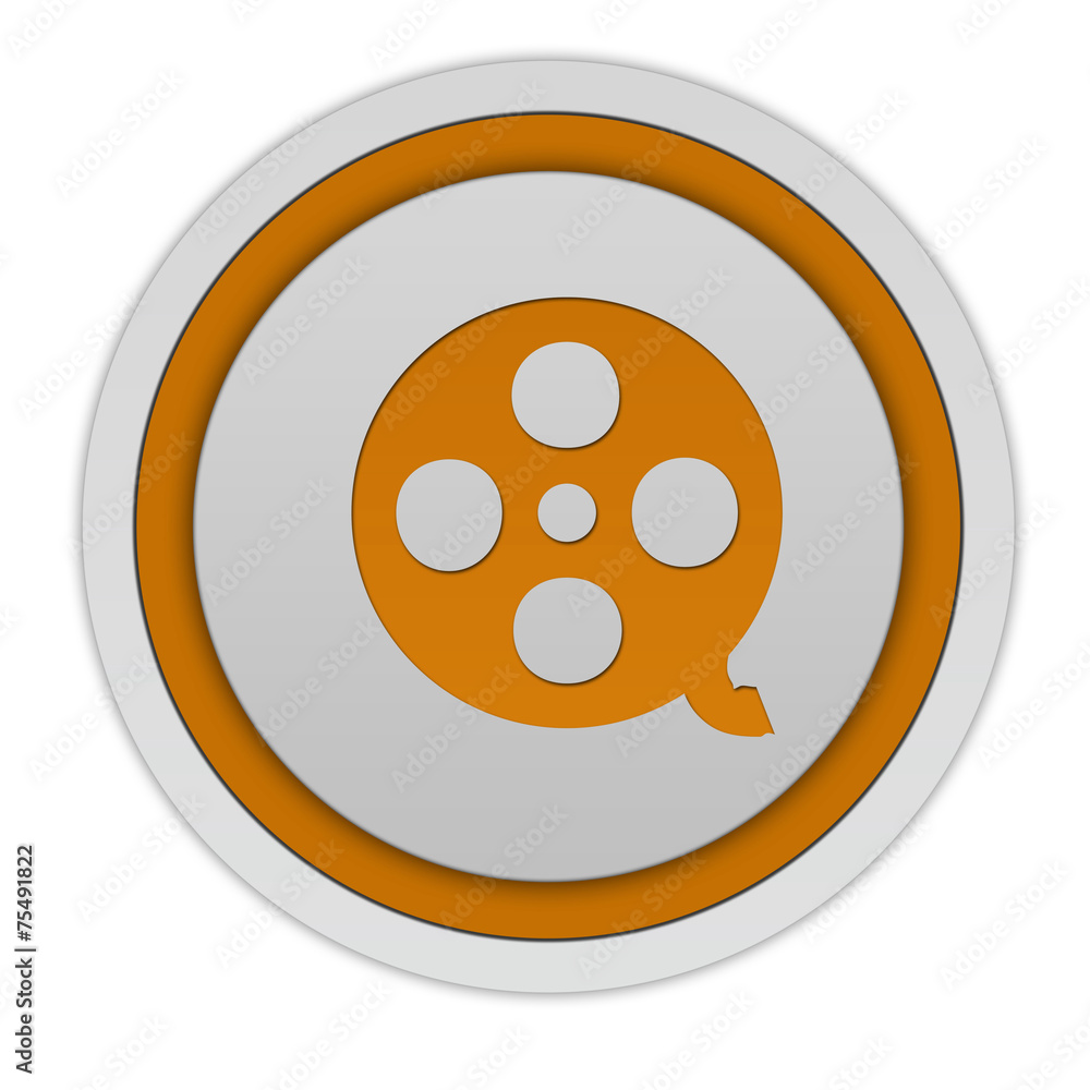 film circular icon on white background
