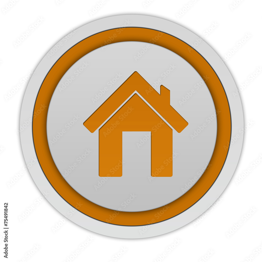 home circular icon on white background home circular icon on white background