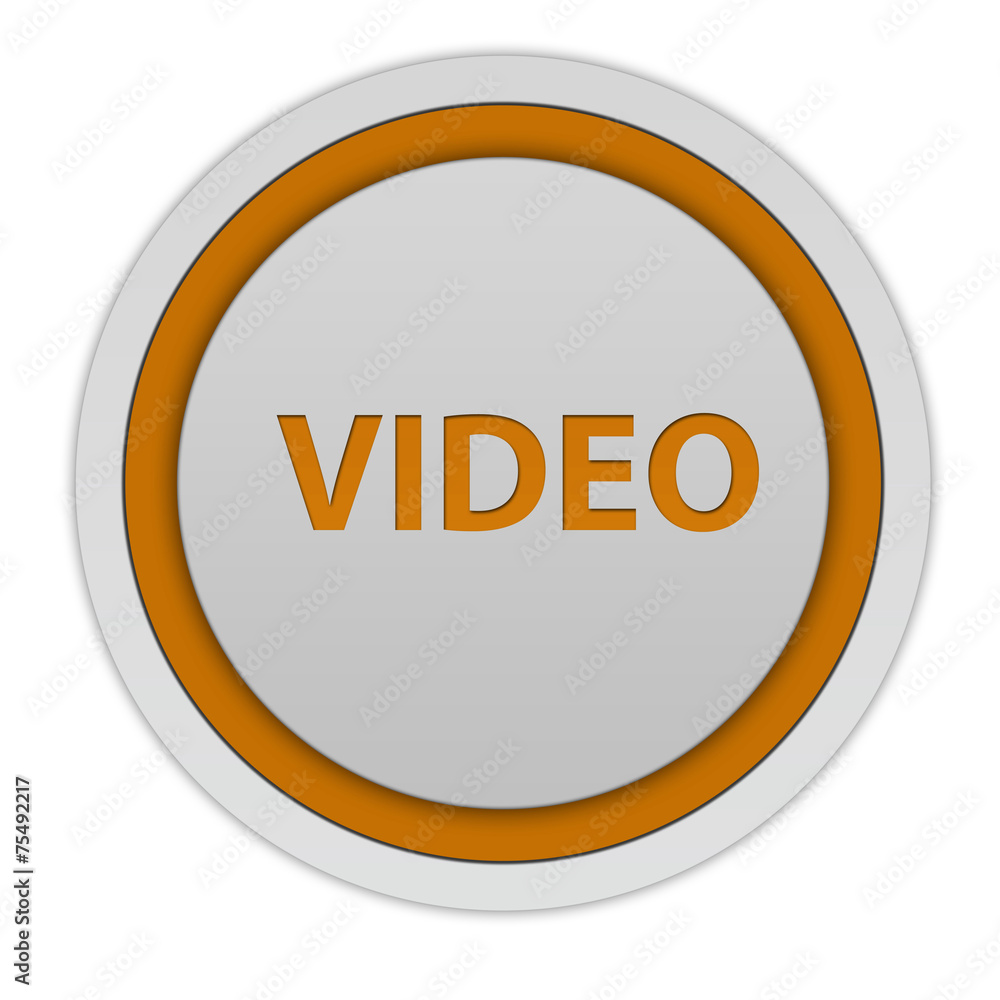 video circular icon on white background video circular icon on white background