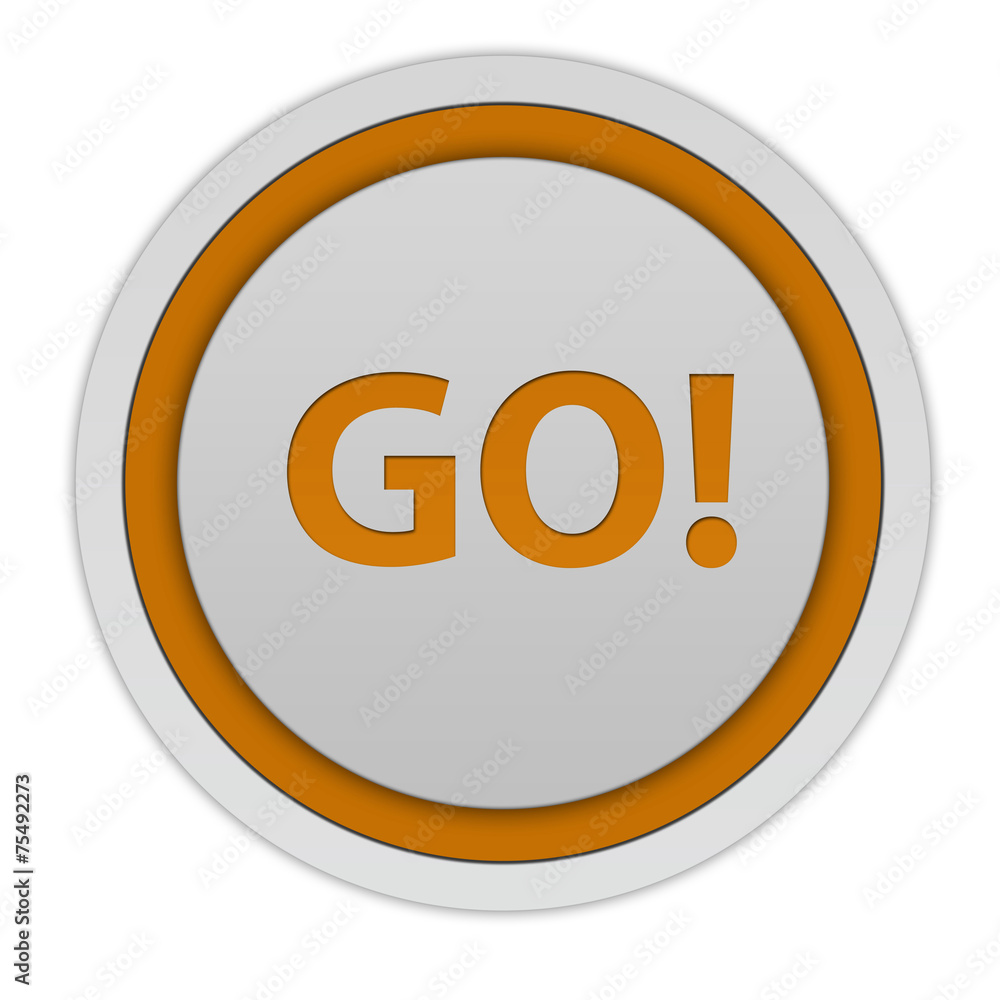 go circular icon on white background go circular icon on white background